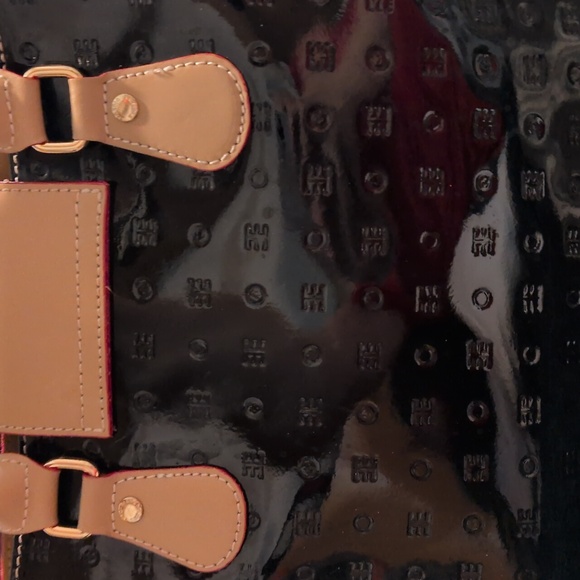 Arcadia Teresa Large Top Handled Black Patent Leather Handbag - Picture 6 of 8